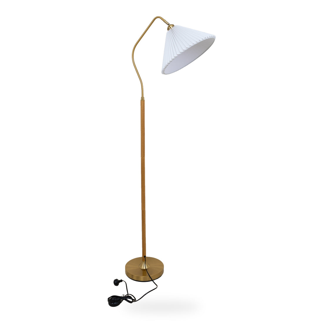 Aurelia Pleated Fabric Floor Lamp — studio view 1