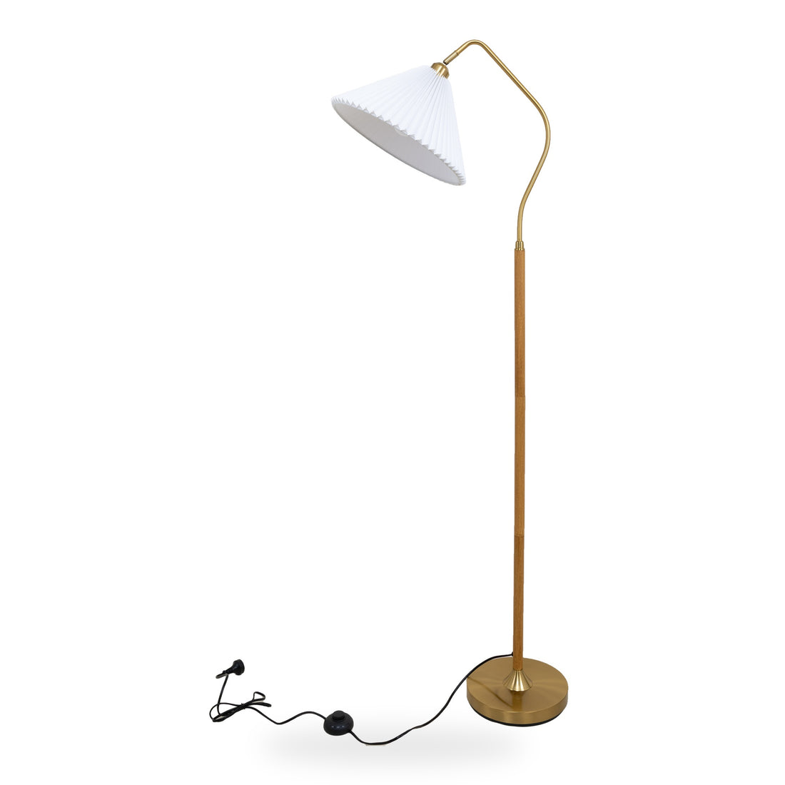 Aurelia Pleated Fabric Floor Lamp — studio view 2