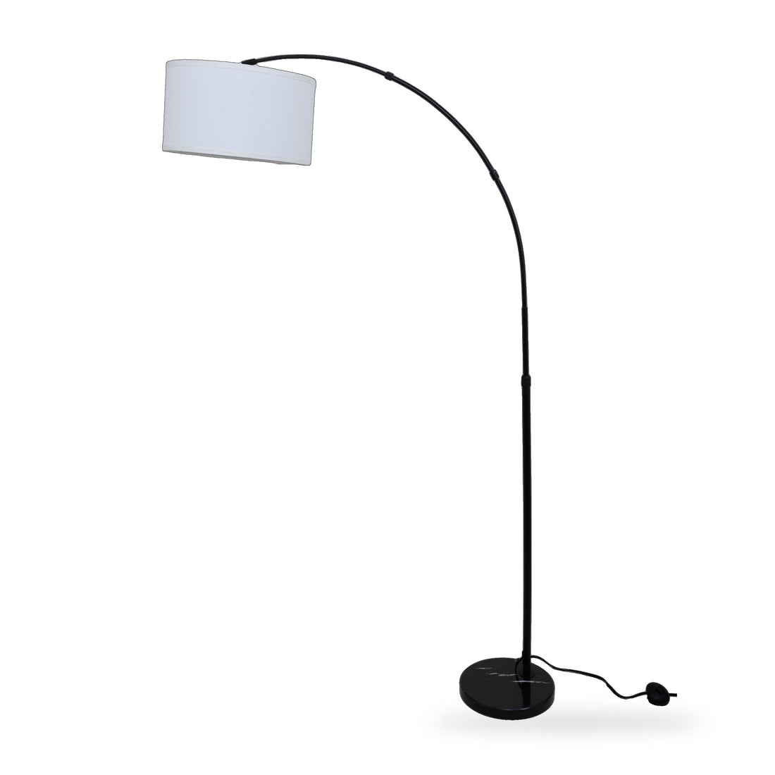 Flore Black Arc Floor Lamp — studio view 1