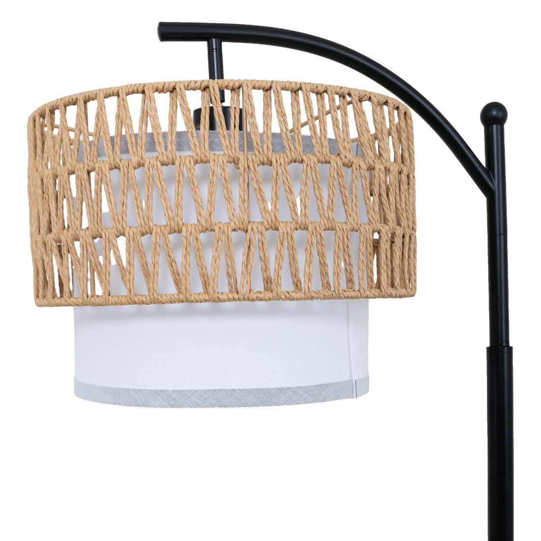 Rousseau Rattan Weave Floor Lamp — detail 3