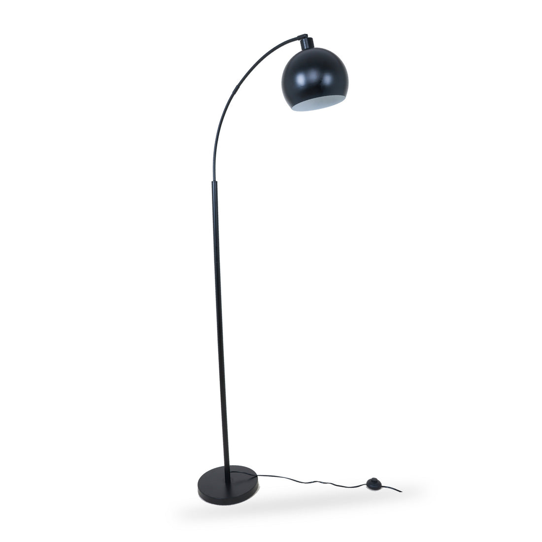 Saturne Black Globe Arc Floor Lamp — studio view 2