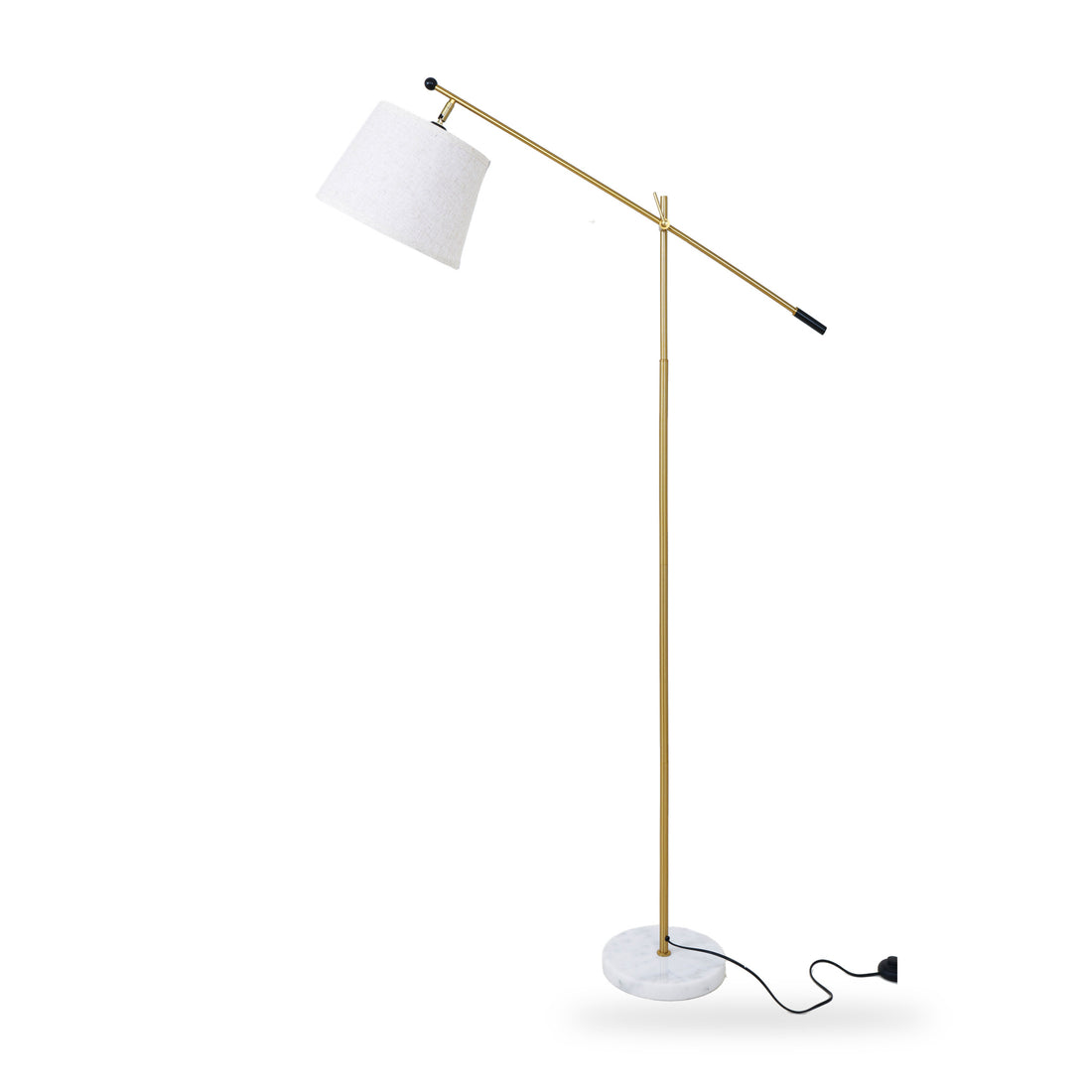 Vienna Brass Marble Base Floor Lamp — studio view 1