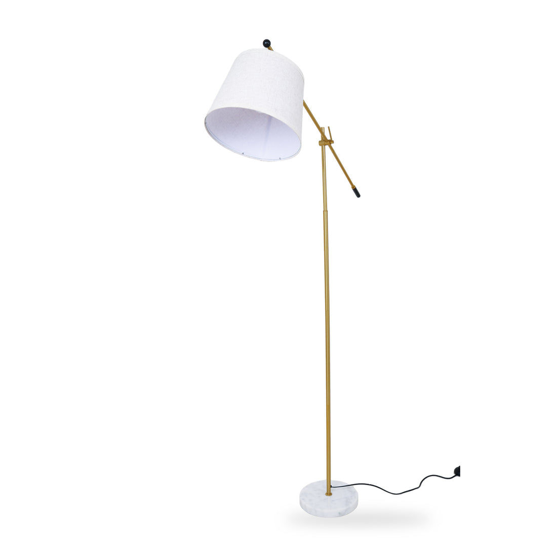 Vienna Brass Marble Base Floor Lamp — studio view 2
