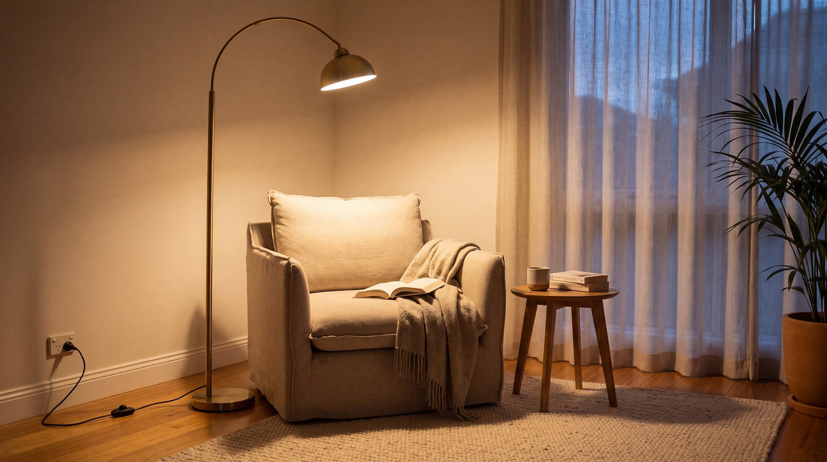 Floor lamps for reading: where the light should land