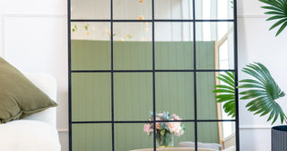 Le Vue window wall mirror reflecting natural light in a New Zealand home interior