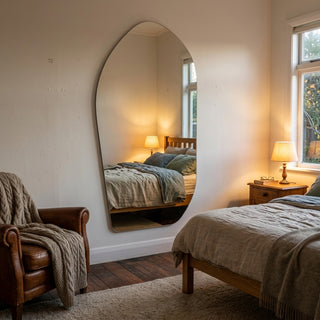 Unique irregular shaped mirrors adding artistic flair and visual interest to modern New Zealand interiors