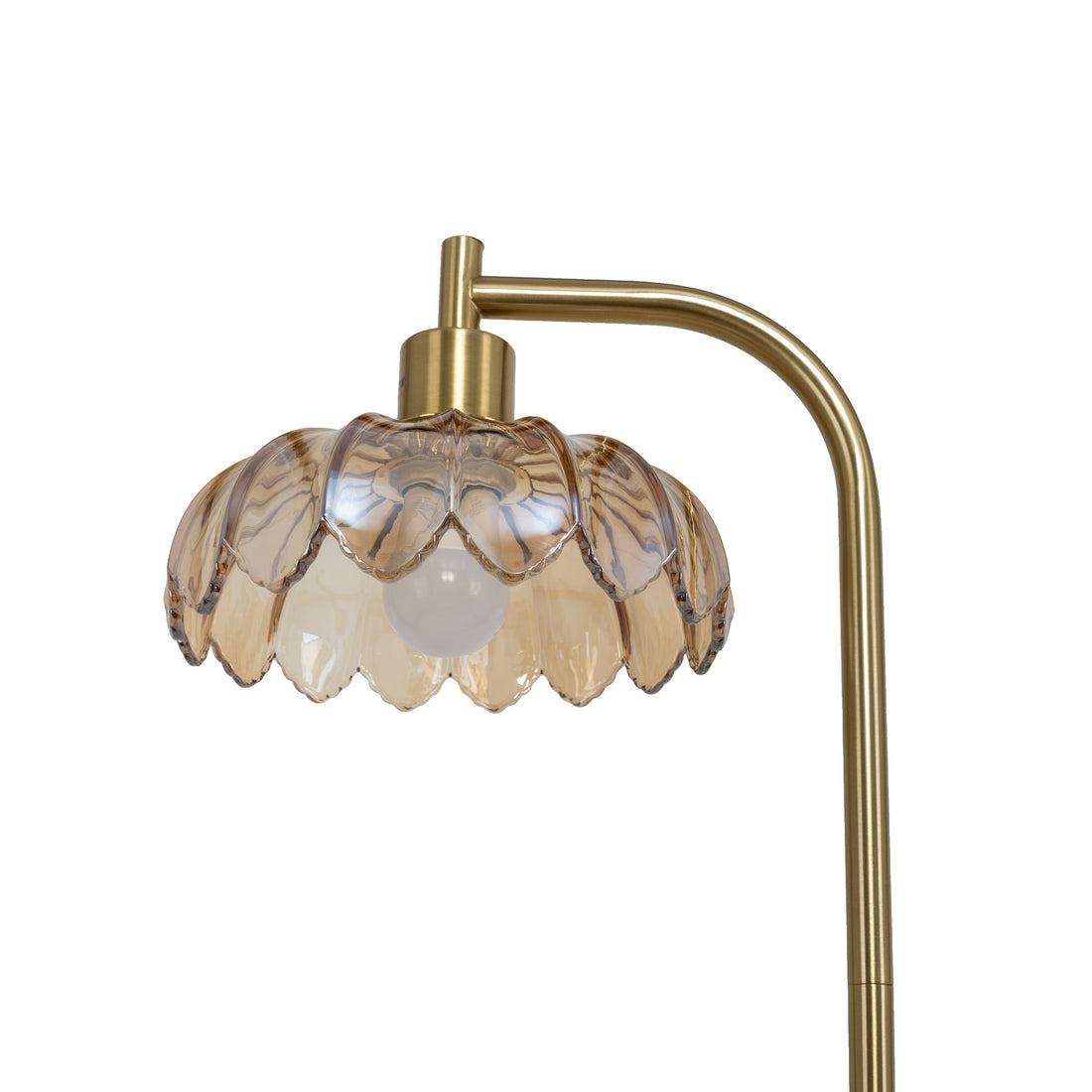 Camille Amber Petal Glass Floor Lamp &mdash; detail 2
