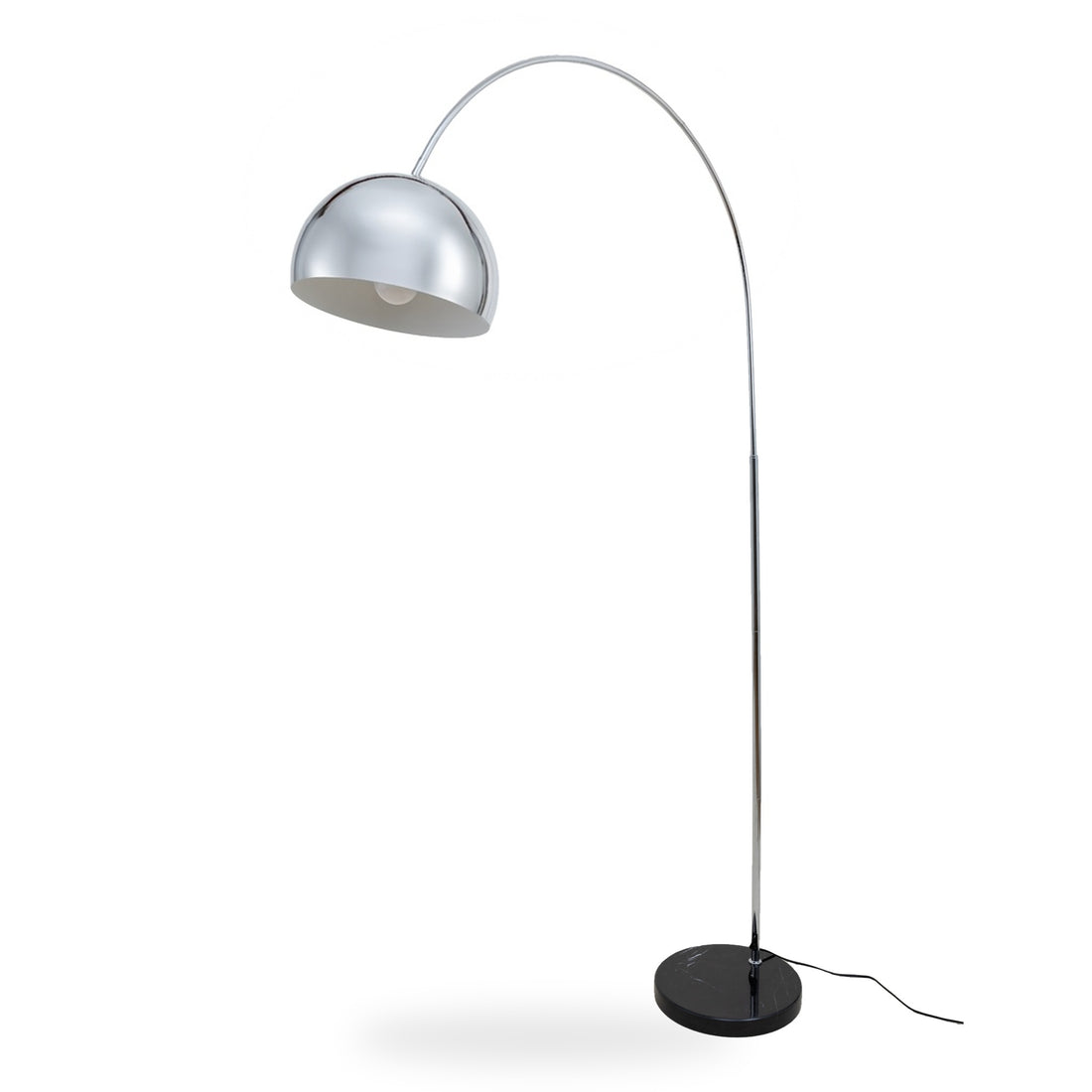 Cosmo Chrome Marble Base Floor Lamp &mdash; studio view 2