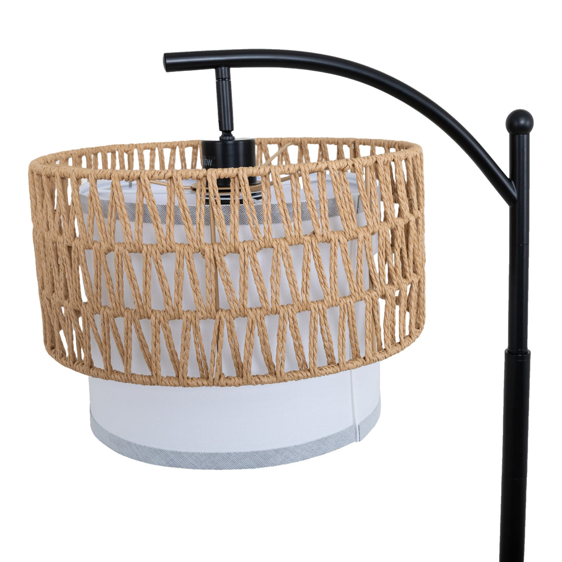 Rousseau Rattan Weave Floor Lamp &mdash; detail 2