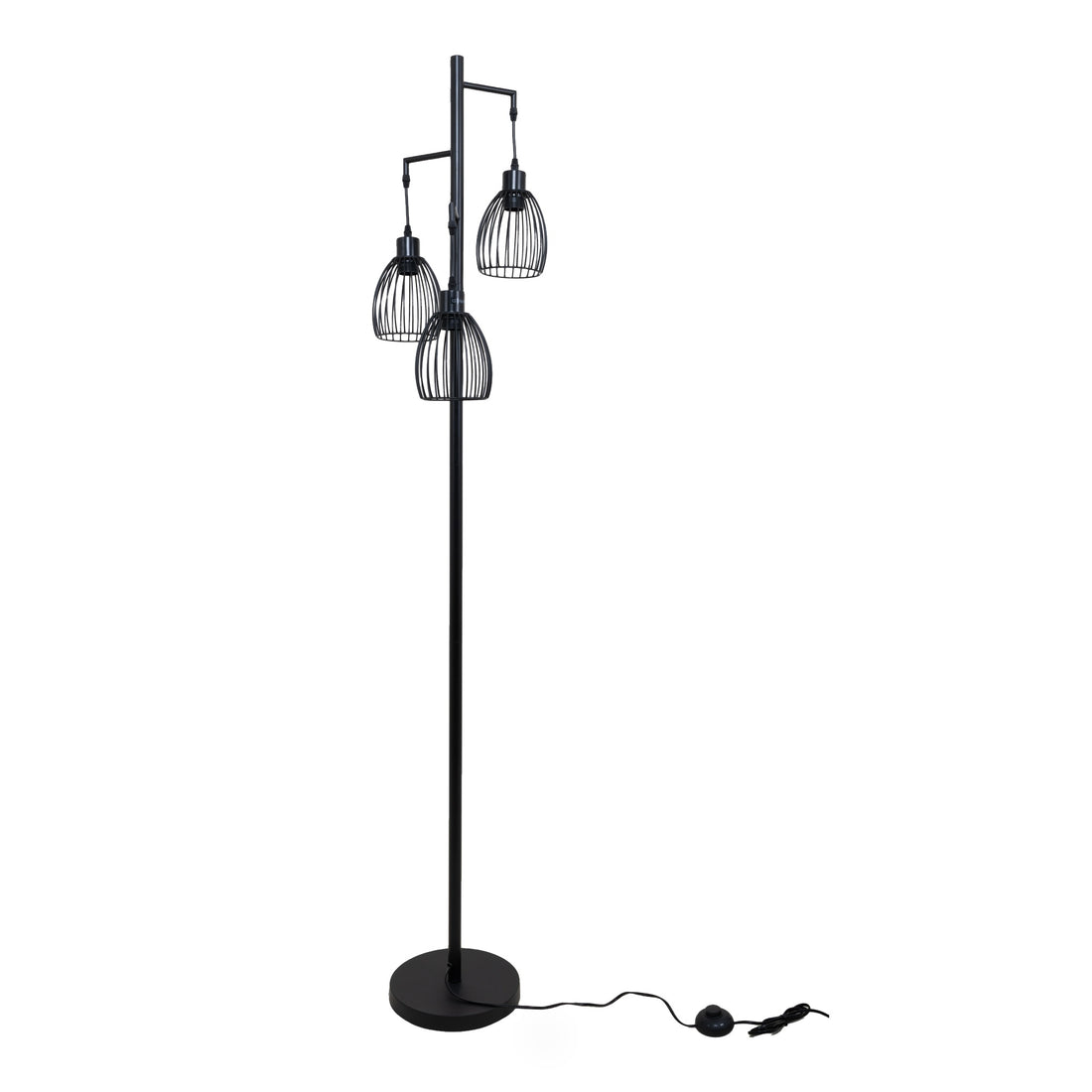 Voltaire 3-Light Cage Floor Lamp &mdash; studio view 2