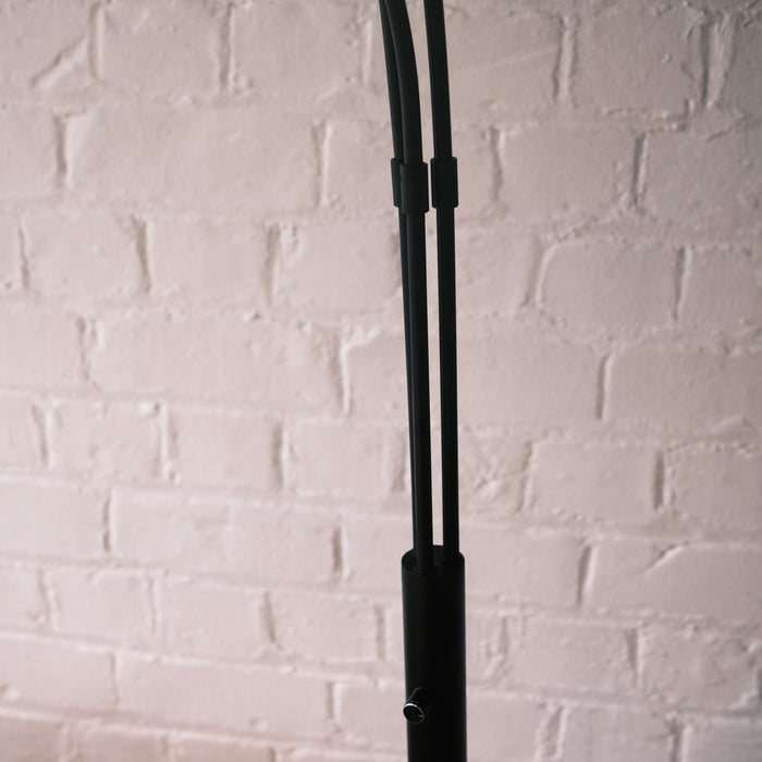 Close-up of the main support pole showing the quality assembly. Illustrates how the individual arm cables neatly feed into the central tube. Highlights the smooth metal joinery and durable construction standards.